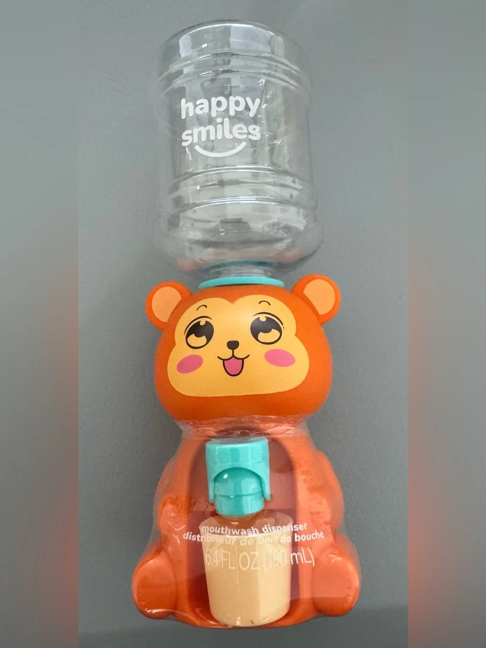 Orange Bear Kids Mouthwash Dispenser novelty miniature